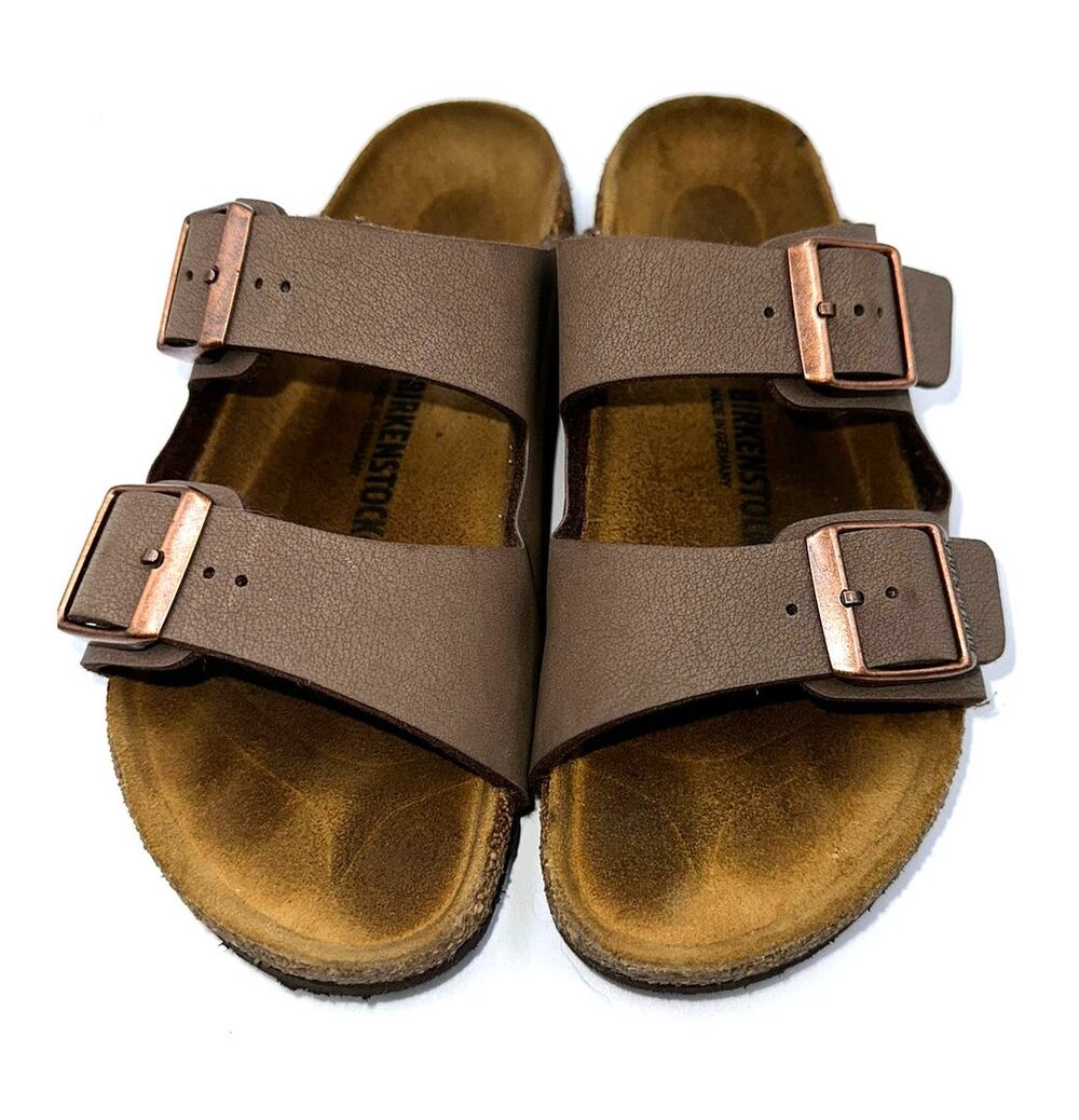 Birkenstock Arizona Sandals EU 33 Narrow Brown Taupe Two Strap Made Germany